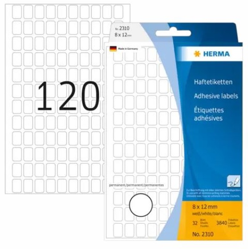 Etiqueta Herma Ref.72 2310 8x10 Branca Cx.32fls/120uni P/folha (3840)