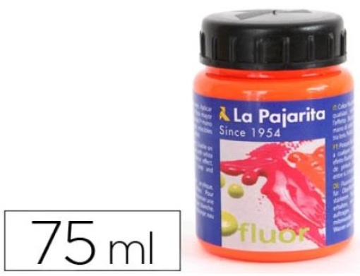 Tinta Acrílica La Pajarita F-02 Laranja Fluorescente 75ml (116616)