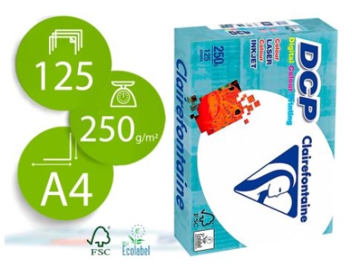 Papel Fotocopia Clairefontaine A4 250gr Pack 125folhas