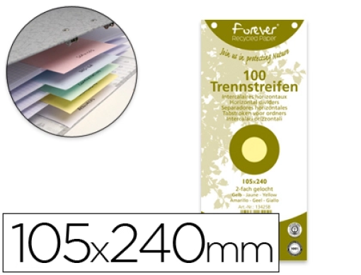 Separador Cartolina Exacompta 105x240mm 180gr Conj. 100 Separadores Cores Sortidas (13495B)