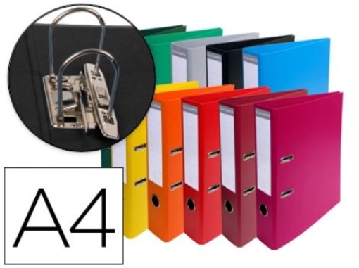 Pasta de Arquivo de Alavanca Exacompta Cartao Forrado PVC A4 Pack 10cores Sortidas