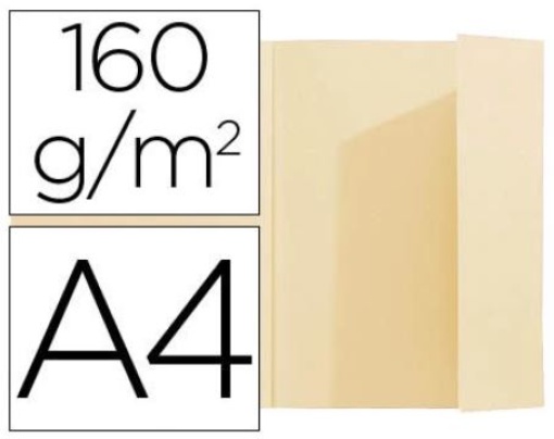 Classificador Cartolina Exacompta A4 Creme 160g/m2 Com Aba Interior
