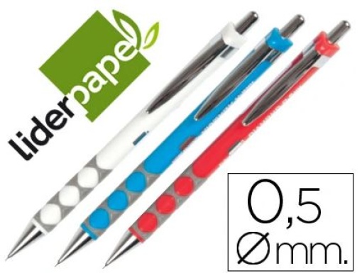 Lapiseira Liderpapel 0.5mm Com Borracha e Pega Soft Cores Sortidas