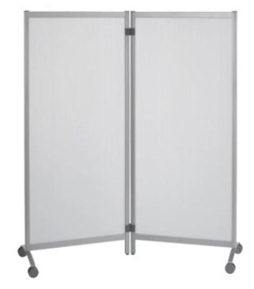Divisoria de Vidro Opaco Paperflow Com Rodas 2 Folhas (CR01X2.00)