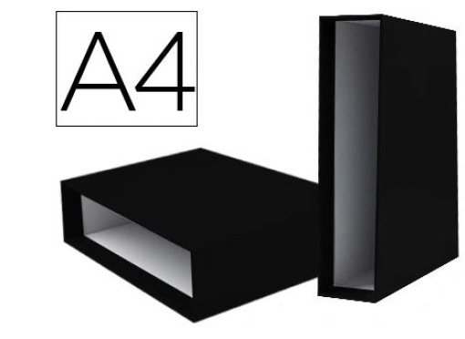 Caixa Para Pasta Arquivo Liderpapel Documenta A4 75mm Preta (CZ22)