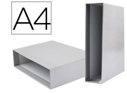 Caixa Para Pasta Arquivo de Alavanca Liderpapel Documenta Cartao A4 lombada 75mm Cinza (CZ27)