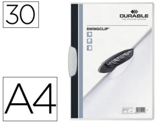 Clasificador Swingclip Durable Clip Lateral e Giratorio A4 Cap.30Fls Branco(2260-02)