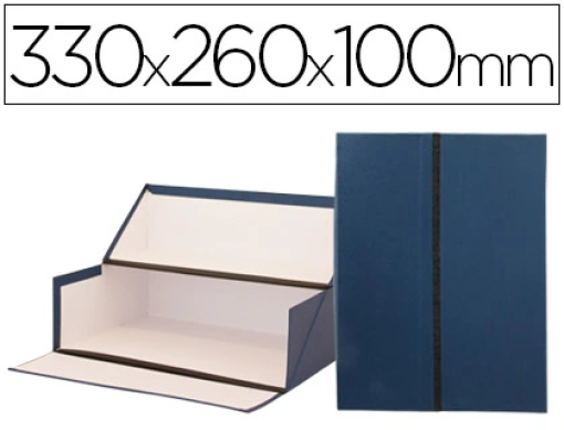 Caixa Arquivo Frances Liderpapel Azul 330x260x100mm (214166CAZ)