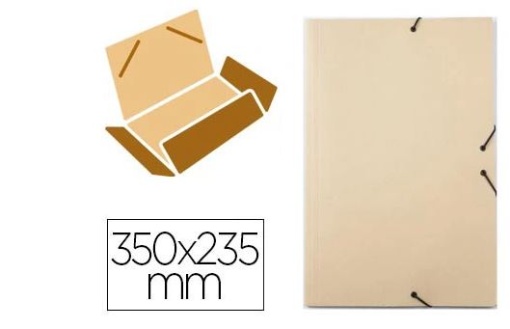 Pasta de Elasticos Liderpapel C/Abas Cartolina 350gr Creme 350x235mm 