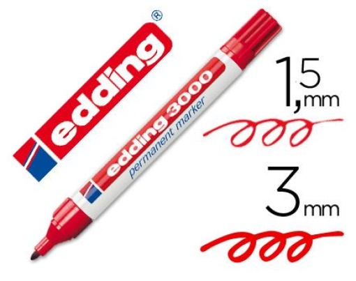 Marcador Edding 3000 Vermelho
