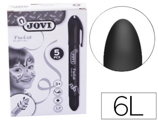 Barra de Maquilhagem Jovi Twist Make-Up Preto. Cx. 5 uni