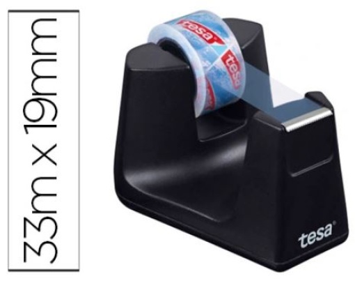 Desenrolador Tesa de Secretaria Plastico Easy Cut Smat Preto