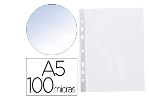 Bolsa Catalogo Q-Connect A5 100mic Cristal 6furos Emb.100 (KF15570)