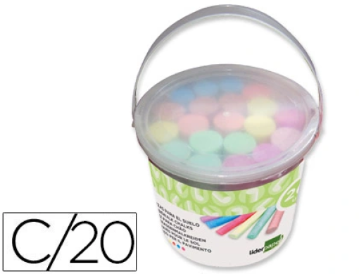 Giz Para Chao Liderpapel Cores Sortidas Caixa 20un (TZ05)