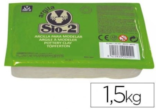 Argila Sio-2 Branca Pack de 1.5kg