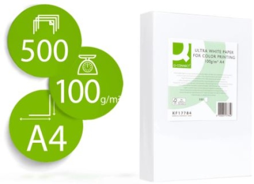 Papel Copia Q-Connect Ultra White A4 100gr (resma) (KF17784)