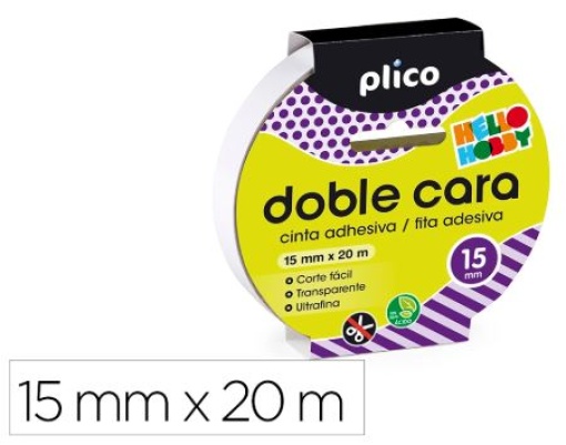 Fita Adesiva Plico Dupla Face 15mm x 20mt Refª13312