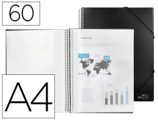 Capa Catalogo Liderpapel Com Espiral 60Bolsas A4 Preto (EC34)