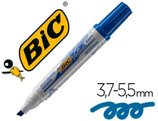 Marcador Quadro Branco Bic Velleda Ponta Biselada Azul