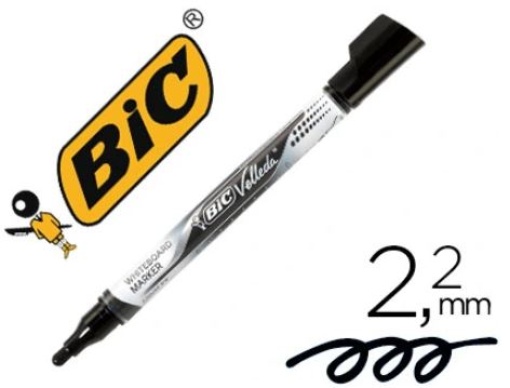 Marcador Bic Velleda Liquid Pocket Ponta Redonda 2,2mm Preto