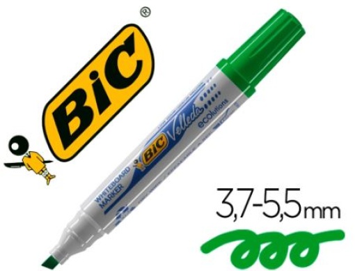 Marcador Quadro Branco Bic Velleda Ponta Biselada Verde