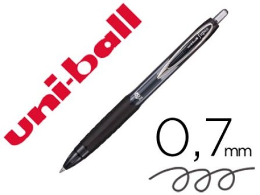 Esferografica Uni-Ball Roller Retratil UM-207 0,7mm Preta
