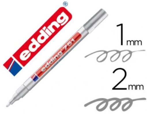 Marcador Edding 751-54 Prata