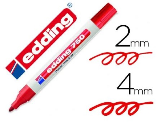 Marcador Edding 750 Vermelho