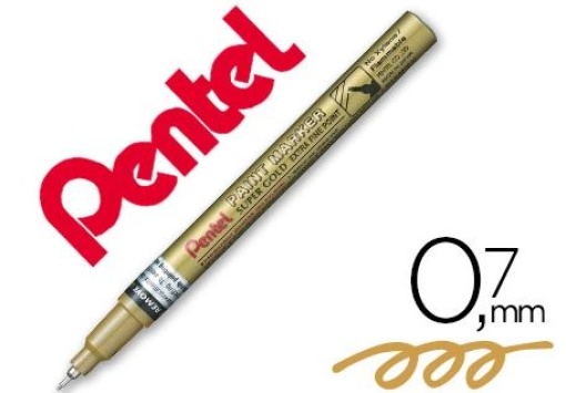 Marcador Permanente Pentel MFP10-X Dourado Para Pinturas Decorativas Ponta Extra Fina (MFP10-X)