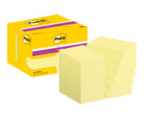 Bloco Notas Adesivas Post-it Super Sticky Amarelo Canario 51x76mm Cx.12un (656-SSCY-EU)