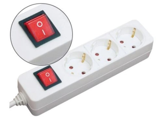 Tripla Electrica C/Interruptor e Cabo 1,4m Mediarrange
