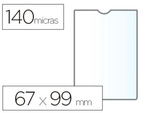 Bolsa Catalogo Esselte 67x99mm PVC Cristal 140mic (46002)