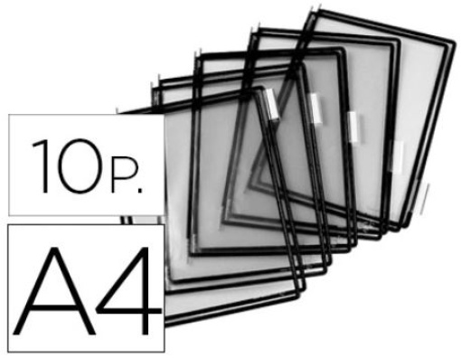 Bolsa Para Porta Catalogo Tarifold A4 Com Pivots Preto Pack 10un