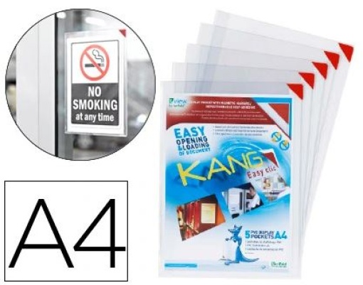 Bolsa de Apresentaçao Tarifold Adesiva C/Ccanto Magnetico A4 Pack 5uni