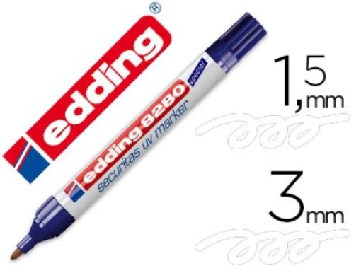 Marcador Edding 8280 De Segurança Visivel S/Luz Ultravioleta P. Redonda 1,5mm