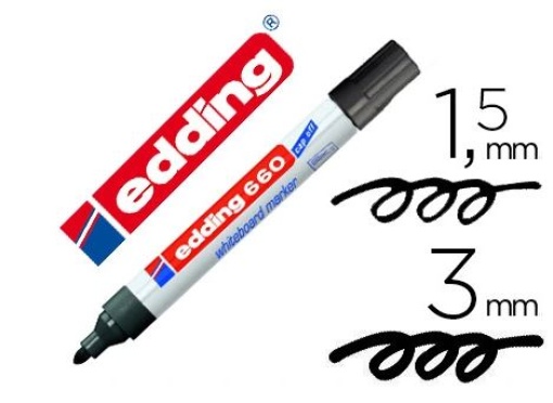 Marcador Quadro Branco Edding 660 Preto