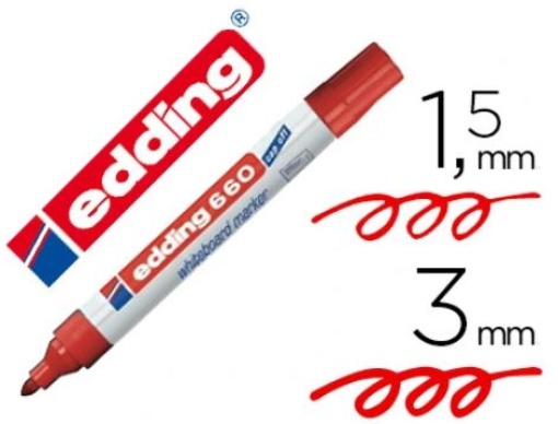 Marcador Quadro Branco Edding 660 Vermelho