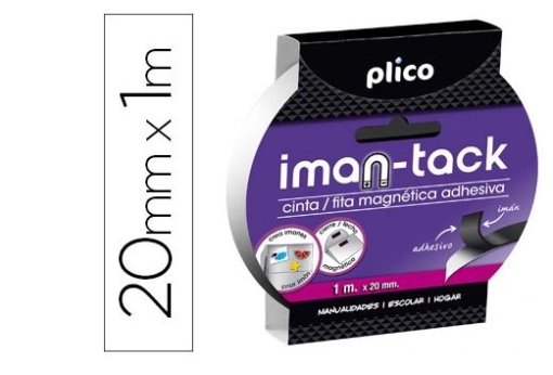 Fita Magnetica Adesiva Plico 20mm x1m