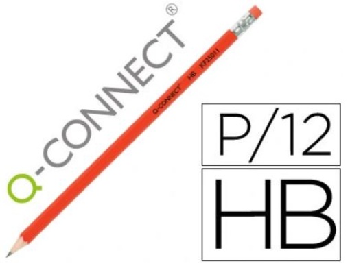 Lapis de Grafite Q-Connect Hexagonal Com Borracha Nº2HB