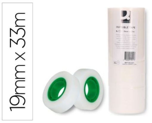 Fita Adesiva Q-Connect 33mt x19mm Invisivel Emb.8uni (KF15241)