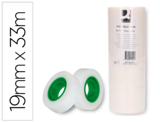 Fita Adesiva Q-Connect 33mt x19mm Invisivel Cx. 8uni