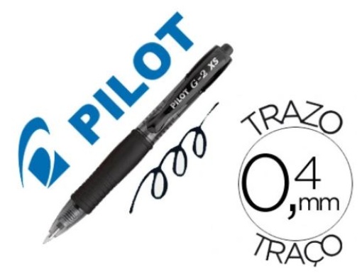 Esferografica Pilot G-2 Pixie Tinta Gel Retratil Pega de Borracha Preta (NG2PN)