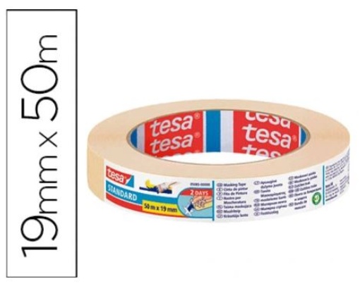 Fita Adesiva Tesa Papel Crepe 19mmx50m (05085) (Pintor)