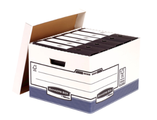 Caixa Arquivo Definitivo Fellowes Cartao Reciclado Cap.4cx Arquivo Folio 387X294X445mm(0030901)