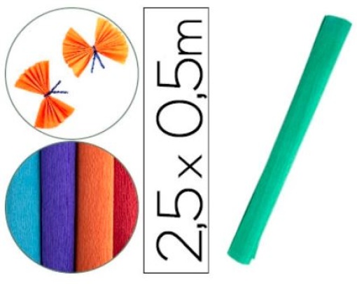 Papel Crepe Florista Liderpapel 50cm x 2,5m 85gr Verde (CP29)