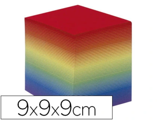 Bloco Notas Quo Vadis Colado Cores Arco Iris 680fls 100% Reciclado 90gr 90x90x90mm (236003Q)
