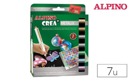 Marcador Alpino Crea Metalix Cx. 7Cores (AR001086)