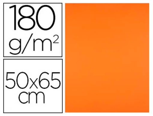 Cartolina Liderpapel 50x65cm 180gr Laranja (CX65 - CX27)