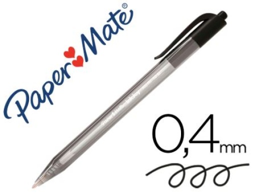 Esferografica Paper Mate Inkjoy 100 Retratil Ponta Media Preto