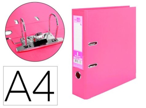 Pasta de Arquivo Liderpapel Documenta PVC A4 75mm Rosa (AZ75)